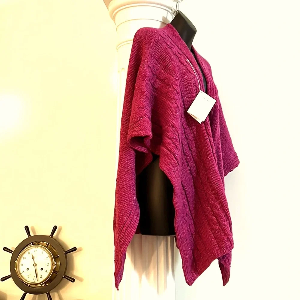 Bonner of Ireland 🇮🇪 NEW knit Wool 🧶 Shawl, Poncho, Wrap ❄️ - Picture 3 of 7